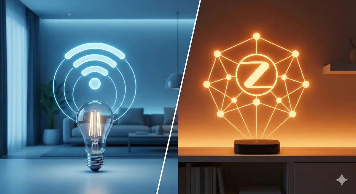 Comparativa bombillas inteligentes WiFi vs Zigbee.