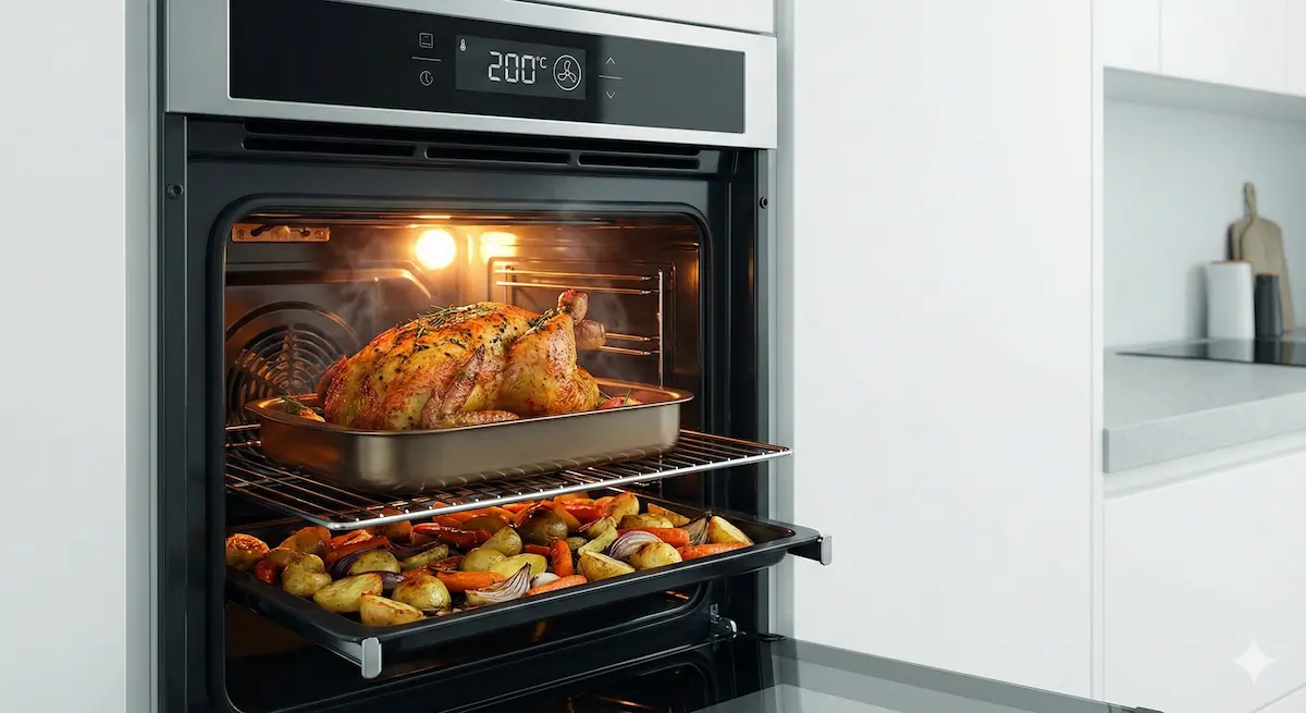 Consumo horno eléctrico modo ventilador.