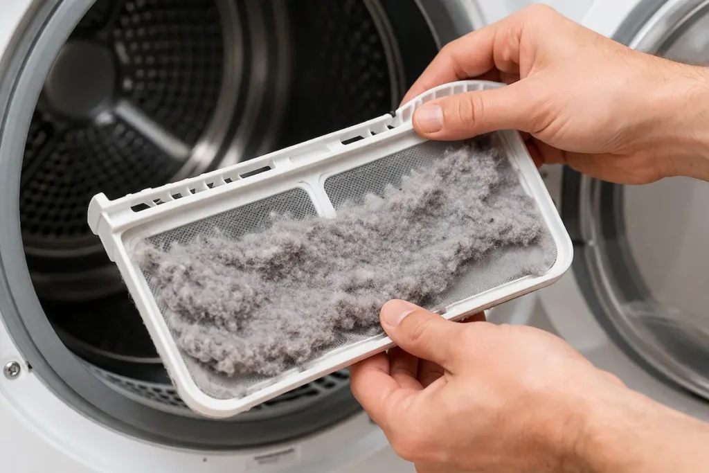 Limpiar filtro secadora para ahorrar energía.