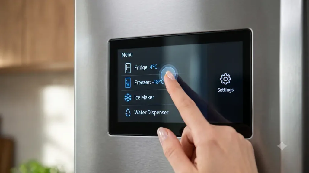 Detalle de los controles de seguridad y protección contra humedad en un calefactor eléctrico